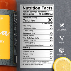 Nutrition Facts - Toma Bloody Mary Mixers