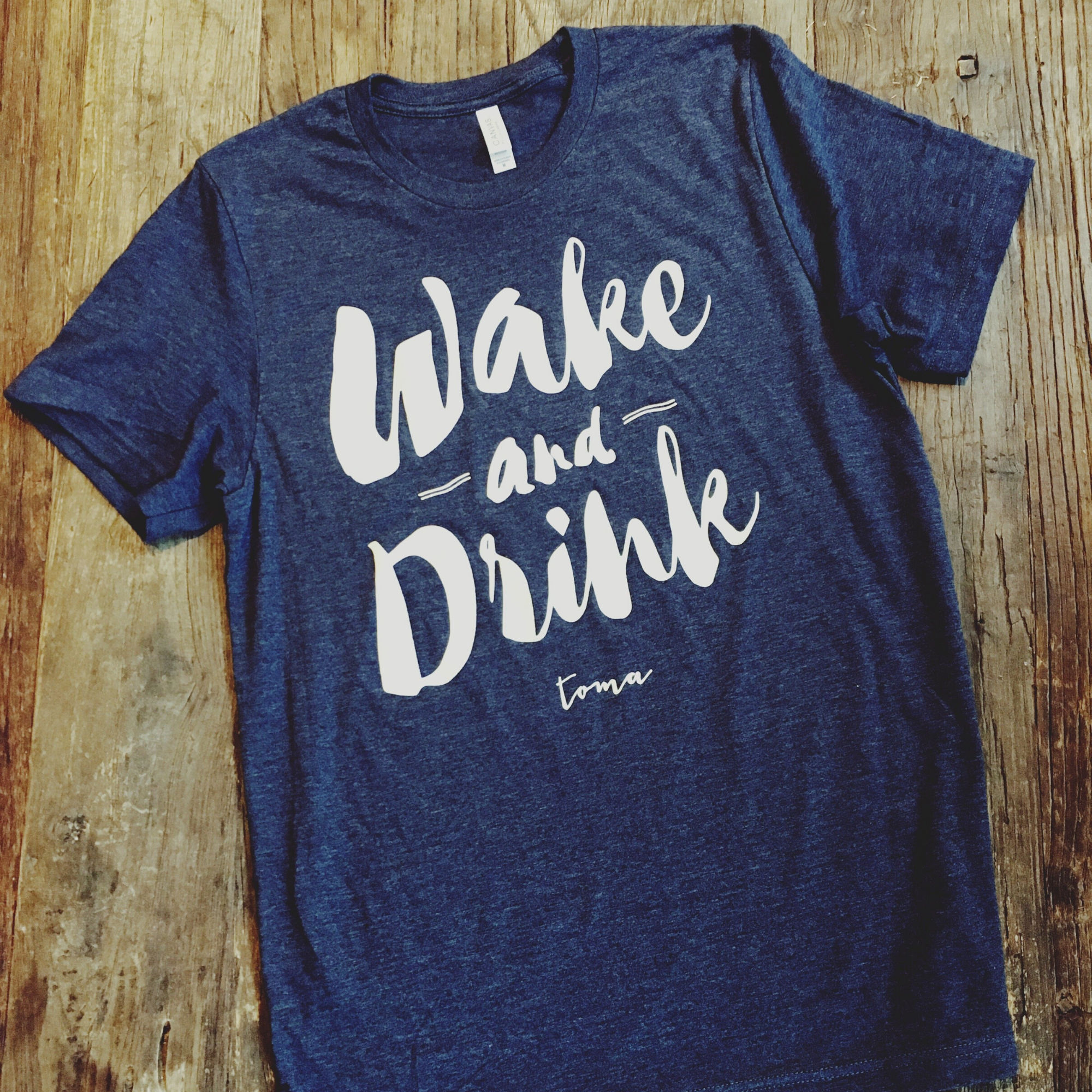Navy Wake & Drink Unisex T-shirt – Toma Bloody Mary Mixers
